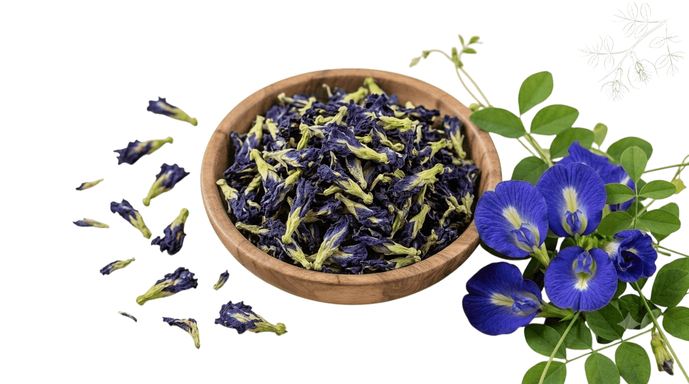 Authentic pure botanicals of Blue Tea